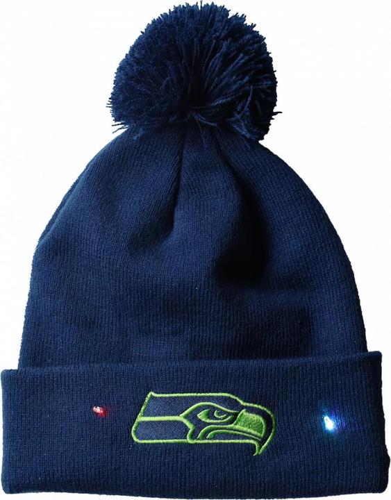 Produktbild Foco Seattle Seahawks - NFL - Pudelmütze (Beanie) mit blinkenden LEDs - Navy Blau