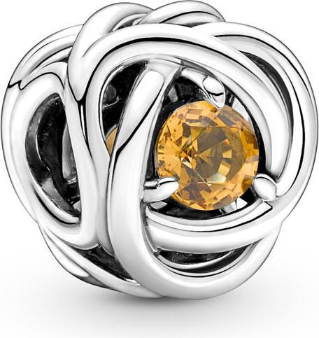 Image du produit Pandora Pierre de naissance de novembre Charm cercle d'éternité couleur miel (Argent sterling 925)
