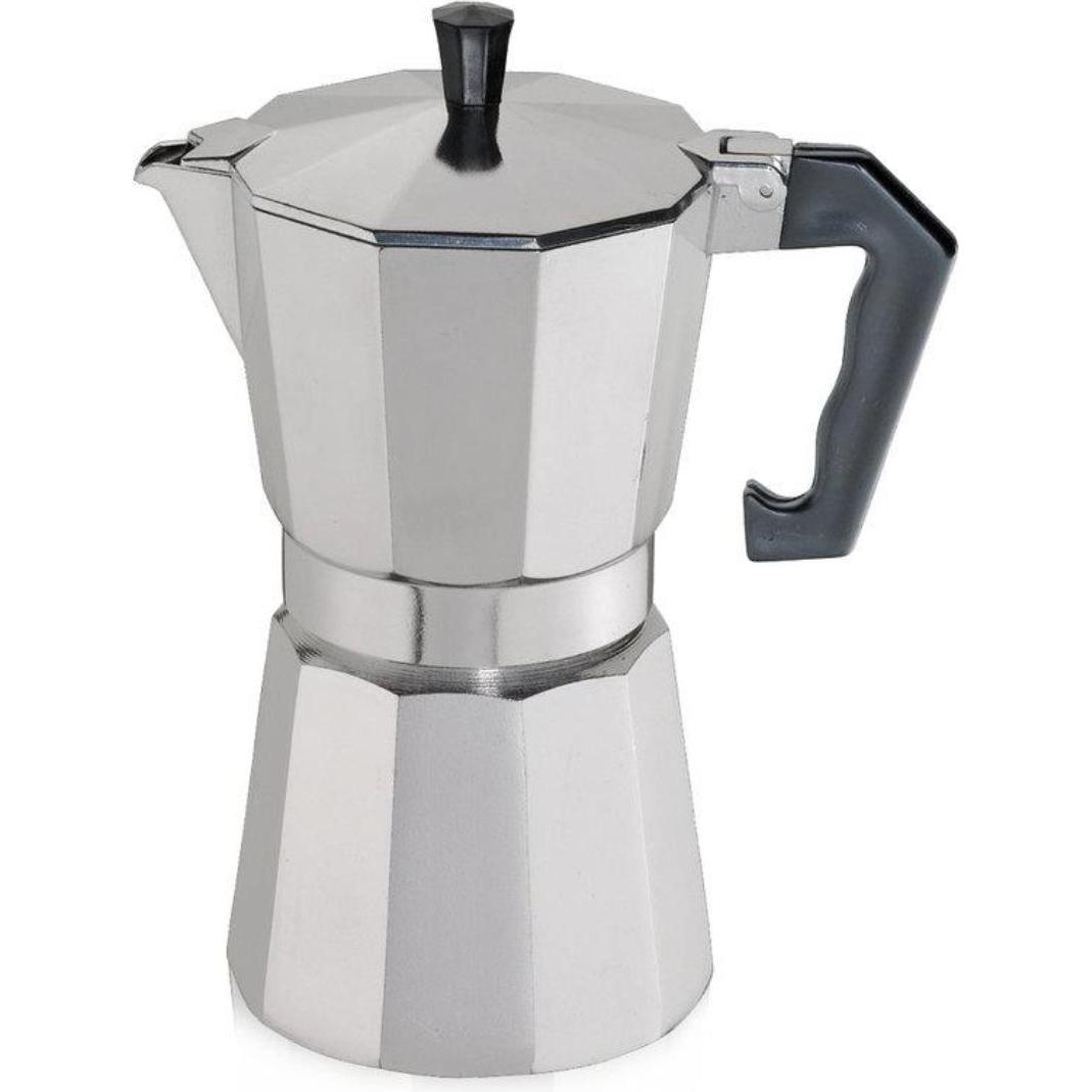 Cilio 321272 Manuelle Kaffeemaschine Mokka-Kanne Aluminium, Espressokocher, Silber