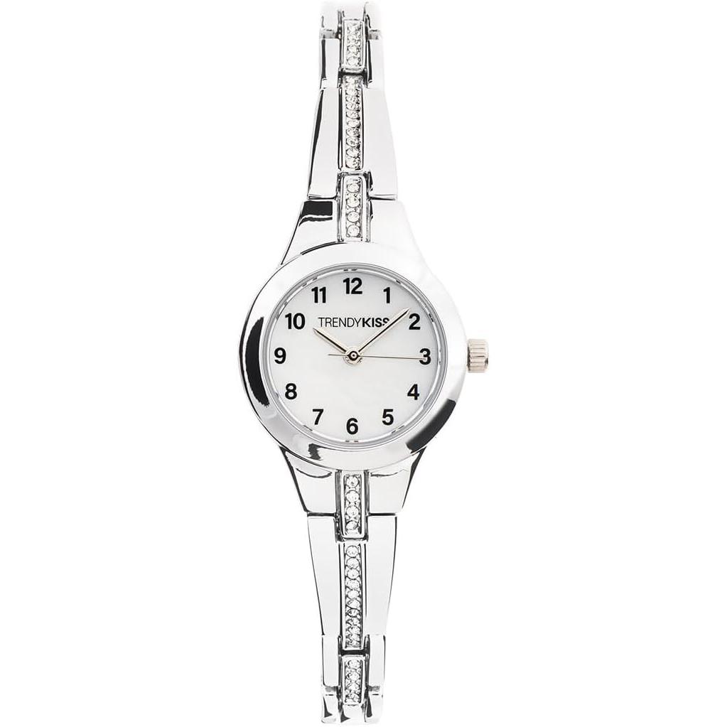 TrendyKiss, Orologio da polso, Dameshorloge analoog kwarts met metalen armband TM1018003 zilver Klassiek, Argento