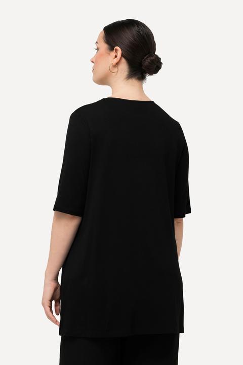 Produktbild Ulla Popken Shirt-Tunika, Stickerei, Tunika-Ausschnitt, Halbarm (50, 52)