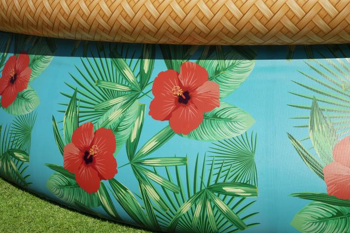 Produktbild Bestway - Fast Set - Opblaasbaar zwembad inclusief filterpomp - 457x84 cm - Paradijsprint - Rond (457 x 84 cm)