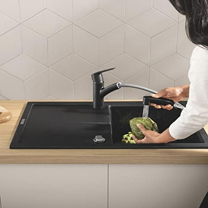 Produktbild Grohe Start QuickFix Küchenarmatur, Dual-Spülbrause, herausziehbar, schwenkbar, mattschwarz