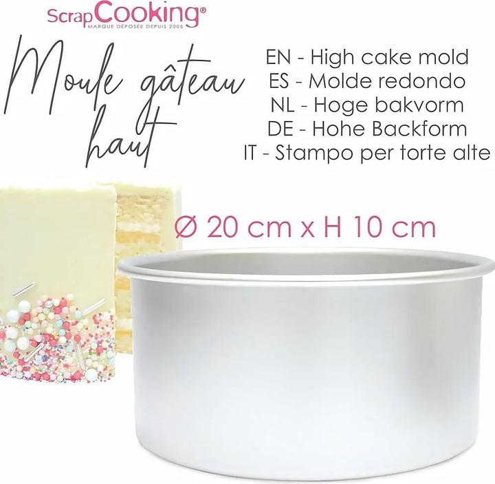 Produktbild ScrapCooking Hohe Aluminiumbackform D20cm H10cm (20 cm)