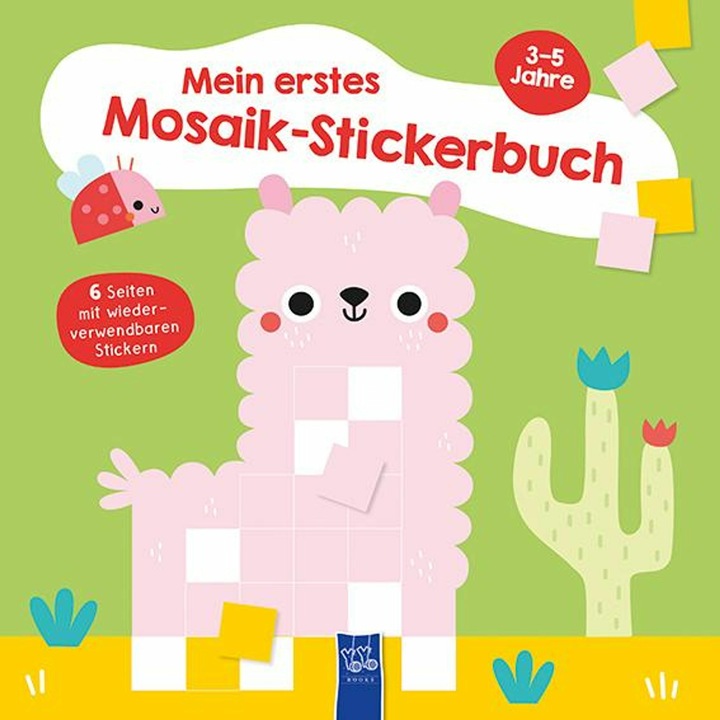 Actual product image My first mosaic sticker book 3-5 years (cover llama)