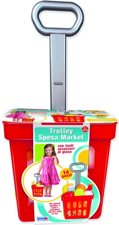 Actual product image Rs Toys Trolley Spesa Market con 14 Pezzi
