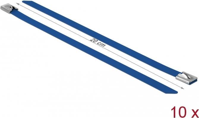Produktbild Delock Edelstahlkabelbinder 200x7,9 10 Stk. (Metallkabelbinder, 200 mm, 10 Stk.)