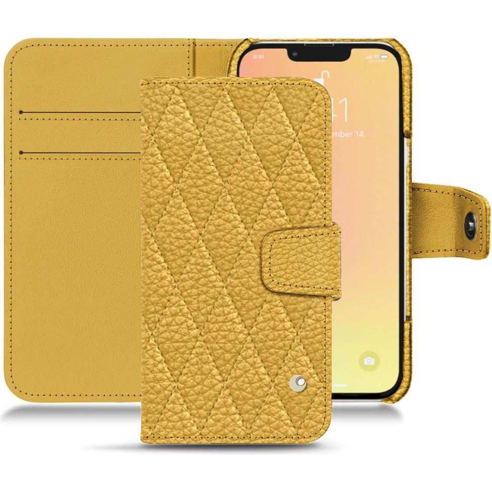 Noreve Lederschutzhülle Wallet (Apple iPhone 13 mini), Smartphone Hülle, Orange