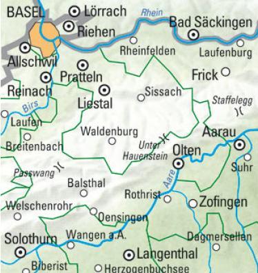 Actual product image Hiking map Basel