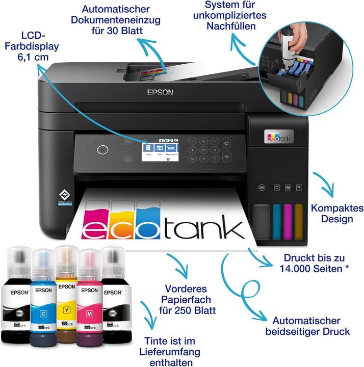 Immagine prodotto Epson EcoTank ET-3850 (Eco-Tank, Colore)
