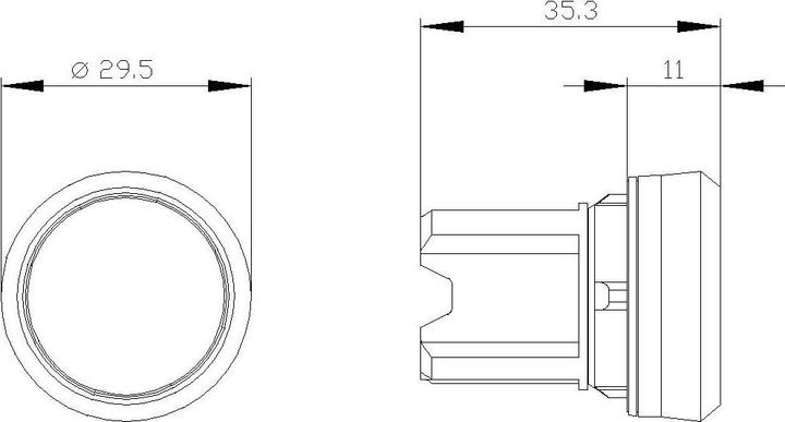 Actual product image Siemens Illuminated pushbutton, 22mm, clear