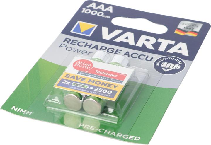 Actual product image Varta 5703 Ready2Use Accu Micro 1000mAh 2er Pack (2 pcs., AAA, 1000 mAh)