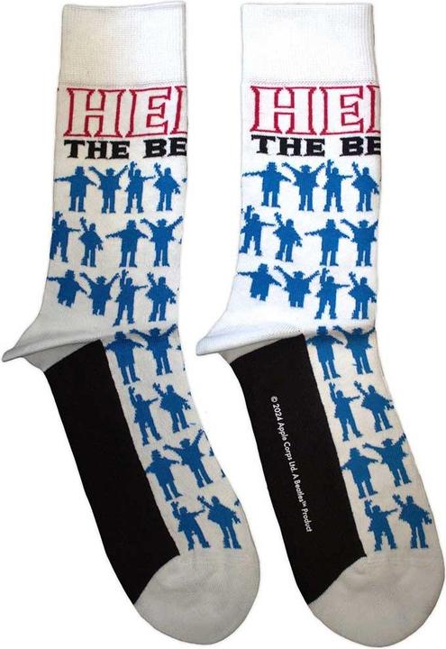 Actual product image The Beatles Unisex Adult Help Repeat Silhouettes Socks (40.5 - 45.5)