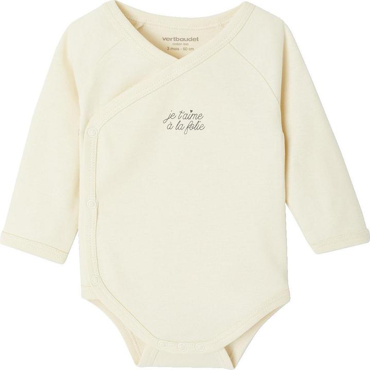 Actual product image Vertbaudet Bio-Kollektion: 5er-Pack Baby Wickelbodys mit langen Ärmeln (74)