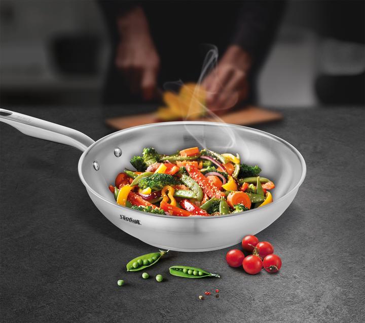 Image du produit Tefal Poêle à wok Virtuoso (28 cm, Wok, Acier inoxydable)