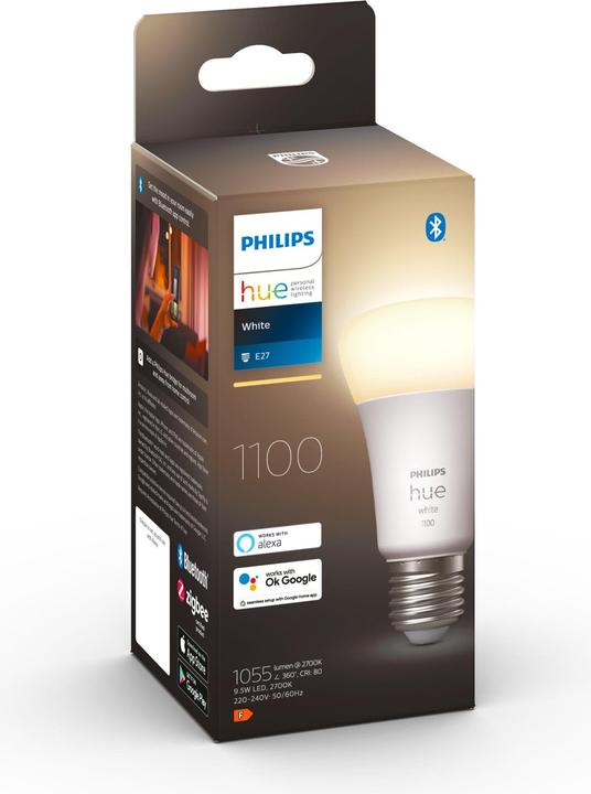Produktbild Philips Hue White (E27, 9.50 W, 1050 lm, 1 x, F)