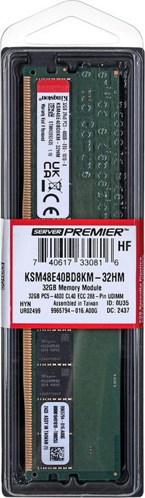 Actual product image Kingston 32GB 4800MT/s DDR5 ECC CL40 DIMM 2Rx8 Hynix M (1 x 32GB, 4800 MHz, DDR5 RAM, DIMM)