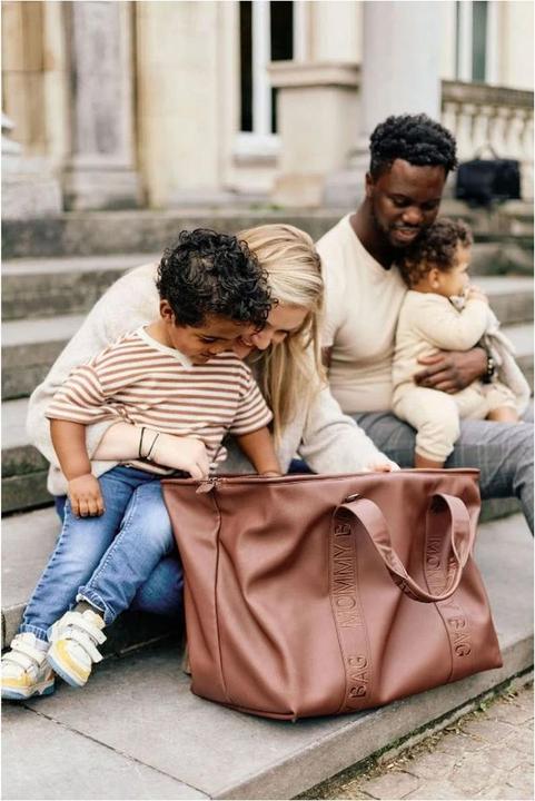 Actual product image Childhome Wickeltasche Mommy Bag Signatur Leder dunkelbraun