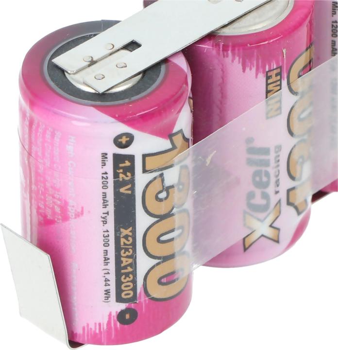 Actual product image AccuCell Battery pack 14.4 Volt with 1300mAh consisting of 12 2/3A NiMH battery 83mm x 68mm x 17mm (14.40 V, 1300 mAh)