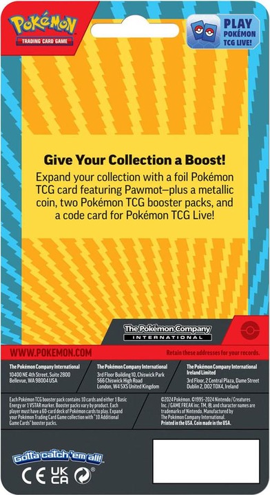 Actual product image Pokémon Blister Booster Doppelpack (Jan2024) Checklane Footprint *Englische Version* (English, Blister pack)