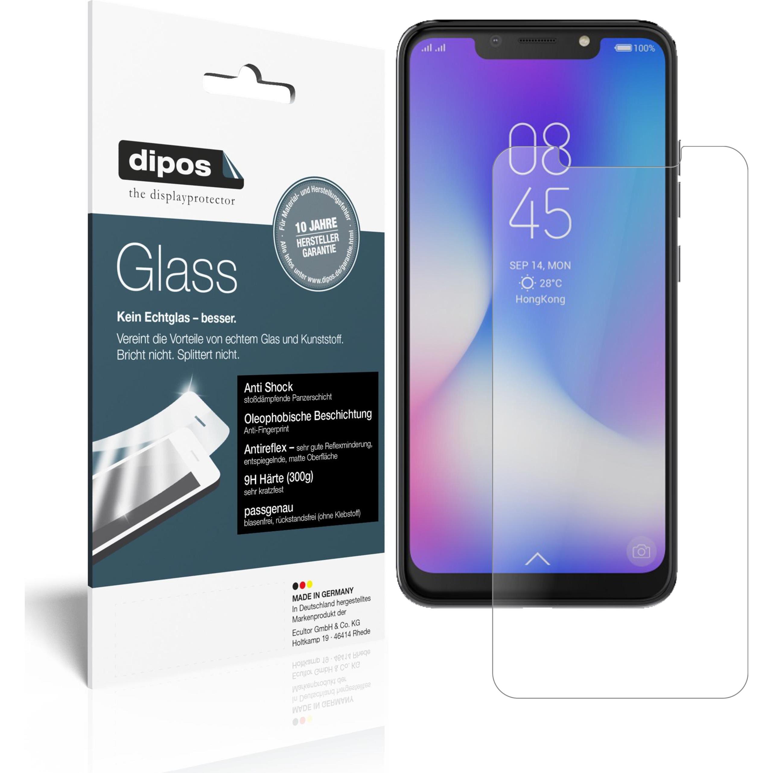 Dipos Displayschutz Anti-Shock (2 Stück, Tecno Camon 11 Pro), Smartphone Schutzfolie, Transparent