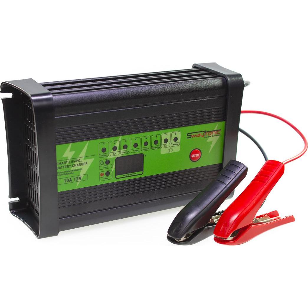 Swaytronic, Batterieladegerät, Smart LiFePO 4 Battery Charger 14.6V 10A (14.4 V, 10 A)