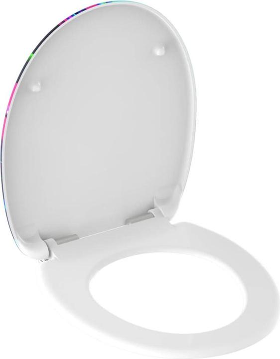 Actual product image Schütte Duroplast toilet seat NEON PAINT soft-close mechanism 82191 Graphic