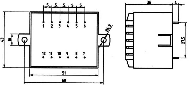 Produktbild Weiss Elektrotechnik EI 48-Printtransformator 10 VA