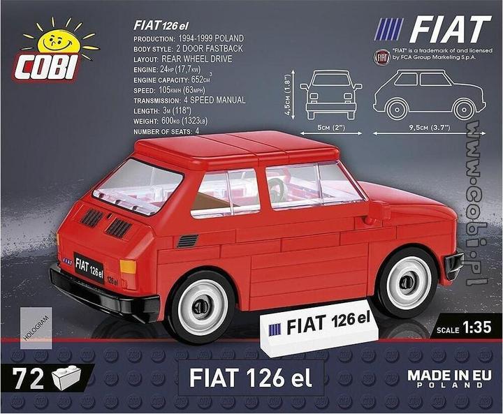 Produktbild Cobi Blöcke Youngtimer Collection Fiat 126p e
