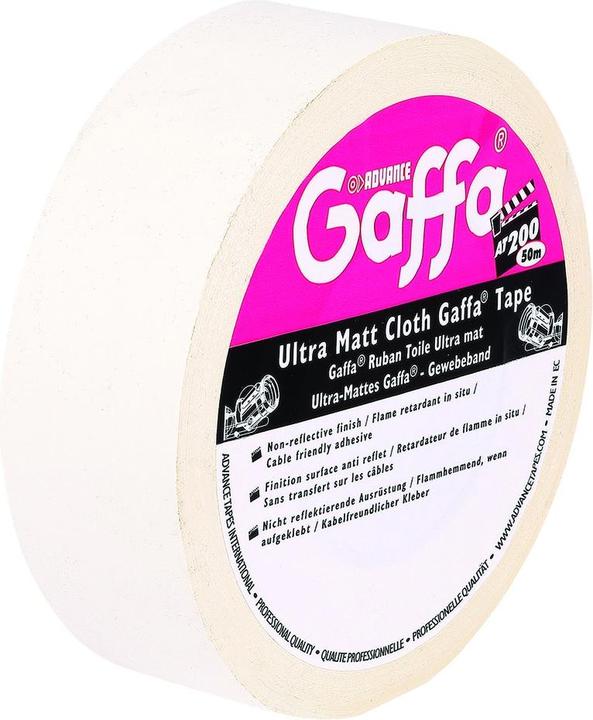 Actual product image Advance Gaffer Tape, weiss, ultramatt, 5 cm x 50 m (50 mm)