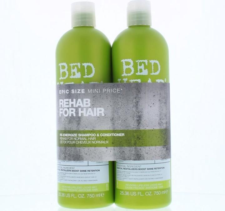 Image du produit Tigi Re-energize: Shampoo 750ml + Conditioner 750ml (1500 ml, Shampoing liquide)