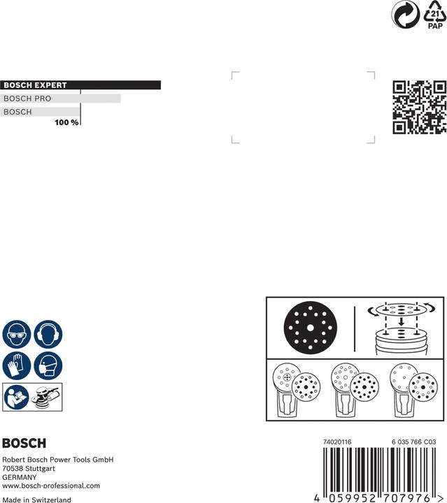 Image du produit Bosch Professional Disques à poncer EXPERT O780 / 125 (60)