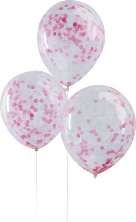 Image du produit Ginger Ray Ballons confettis roses (5 pièces) (5 x)