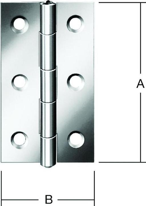 Produktbild Vormann Scharnier Höhe 30 mm Breite 22 mm Stärke 0,8 mm Edelstahl gerollt, schmal