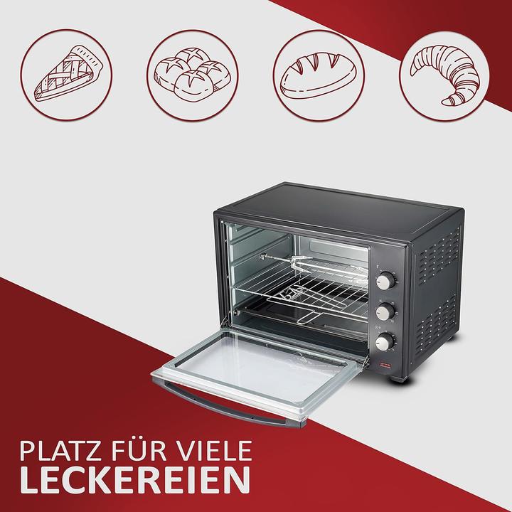 Actual product image Steinborg Minibackofen 60 Liter, Silber