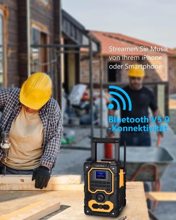 Actual product image Ueme Baustellenradio DB-1005 mit DAB+ und Bluetooth (DAB+, Bluetooth)