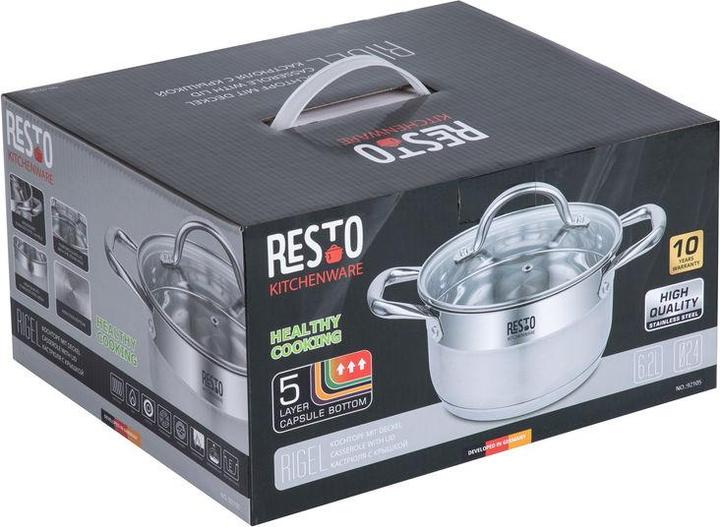 Productafbeelding Resto BRAADPAN D24CM 6,2L (24 cm, Steelpan, Roestvrij staal)