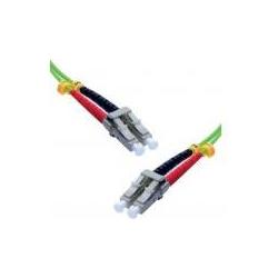 Exertis Connect LWL Patchkabel, 50/125 µm, OM5-Faser, LC Duplex Stecker/ Stecker, UPC, lindgrün, 2,0 m UPC-Schliff (CAT6...