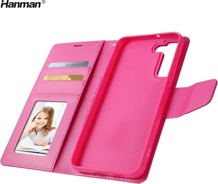 Produktbild Hanman Samsung Galaxy A42 5G - Mill Flip Case mit 3 Kartenfächern, pink (Samsung Galaxy A42 5G)