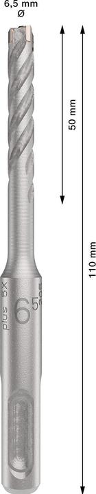 Productafbeelding Bosch Zubehör Broca para martillos perforadores SDS PLUS-5X: 6,5 X 50 X 110 MM CON 4 ARISTAS DE CORTE (6,5 mm)