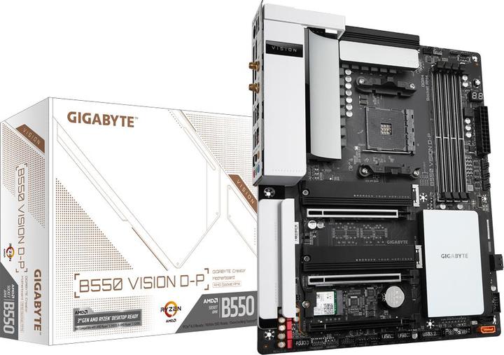 Produktbild Gigabyte MB B550 VISION D-P B550,AM4AMD (AM4, AMD B550, ATX)