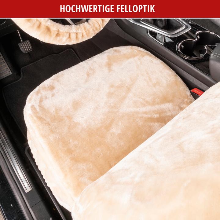 Image du produit Walser Housse de siège de voiture "Teddy" - fausse fourrure - beige
