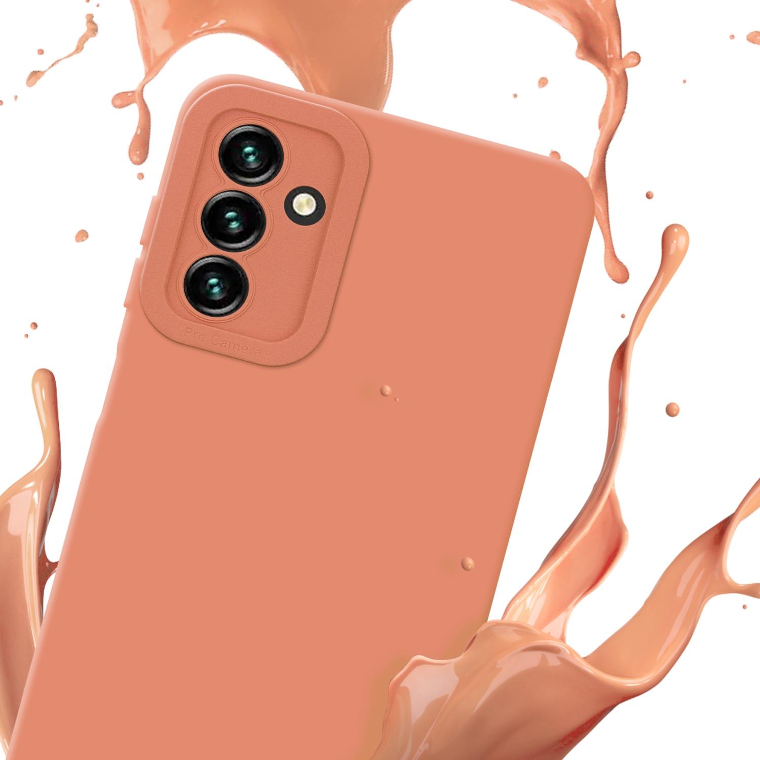Thumbnail - Cadorabo Hülle für Samsung Galaxy A13 5G im TPU Fluid LM162 Style (Samsung Galaxy A13 5G), Smartphone Hülle, Orange