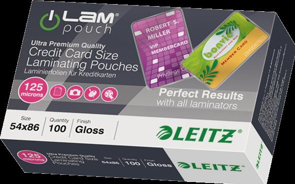 Produktbild Leitz Laminier-Folientasche 54x86mm (54 x 86 mm, 100 Stück, 125 µm)