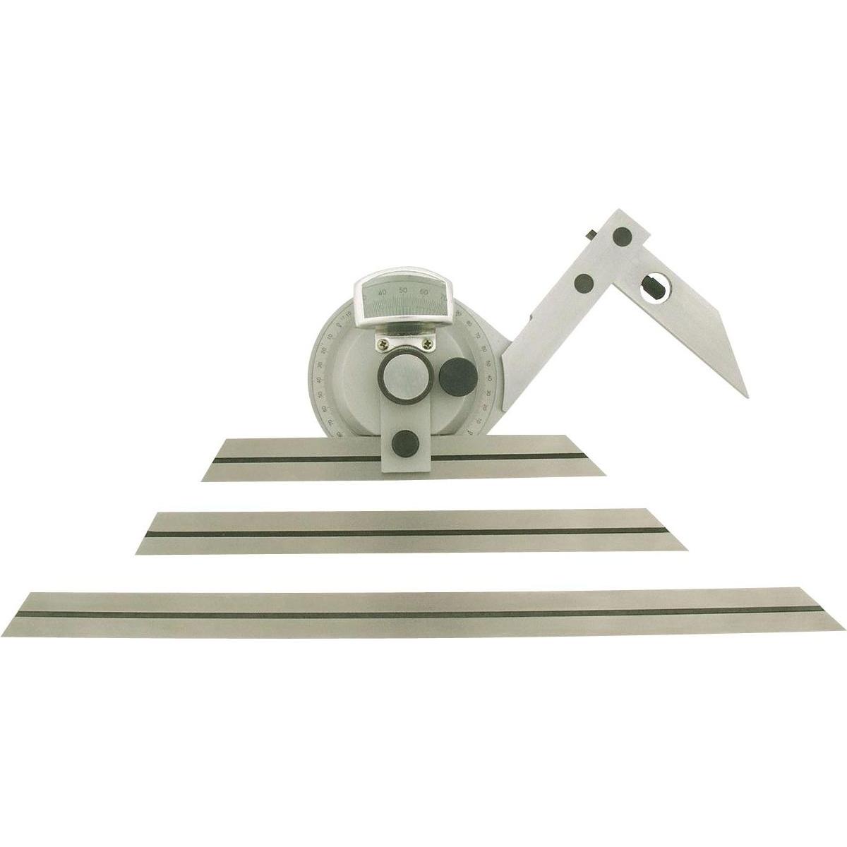 RB Messwerkzeuge, Winkelmesser, Universal Winkelmesser-Satz Messbereich 360 Grad Schienenlänge 150-300 mm