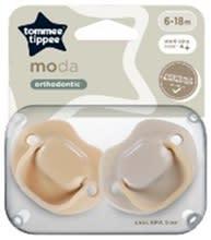 Tommee Tippee CTN Moda Silikon-Schnuller, 6-18 Monate, 2 Stück - verschiedene Farben (2x, 6 - 18 Months)