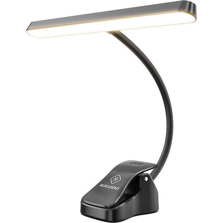 Glocusent, Tischlampe, Wireless lamp Music Stand Light, USB-C 4000mAh (Black)