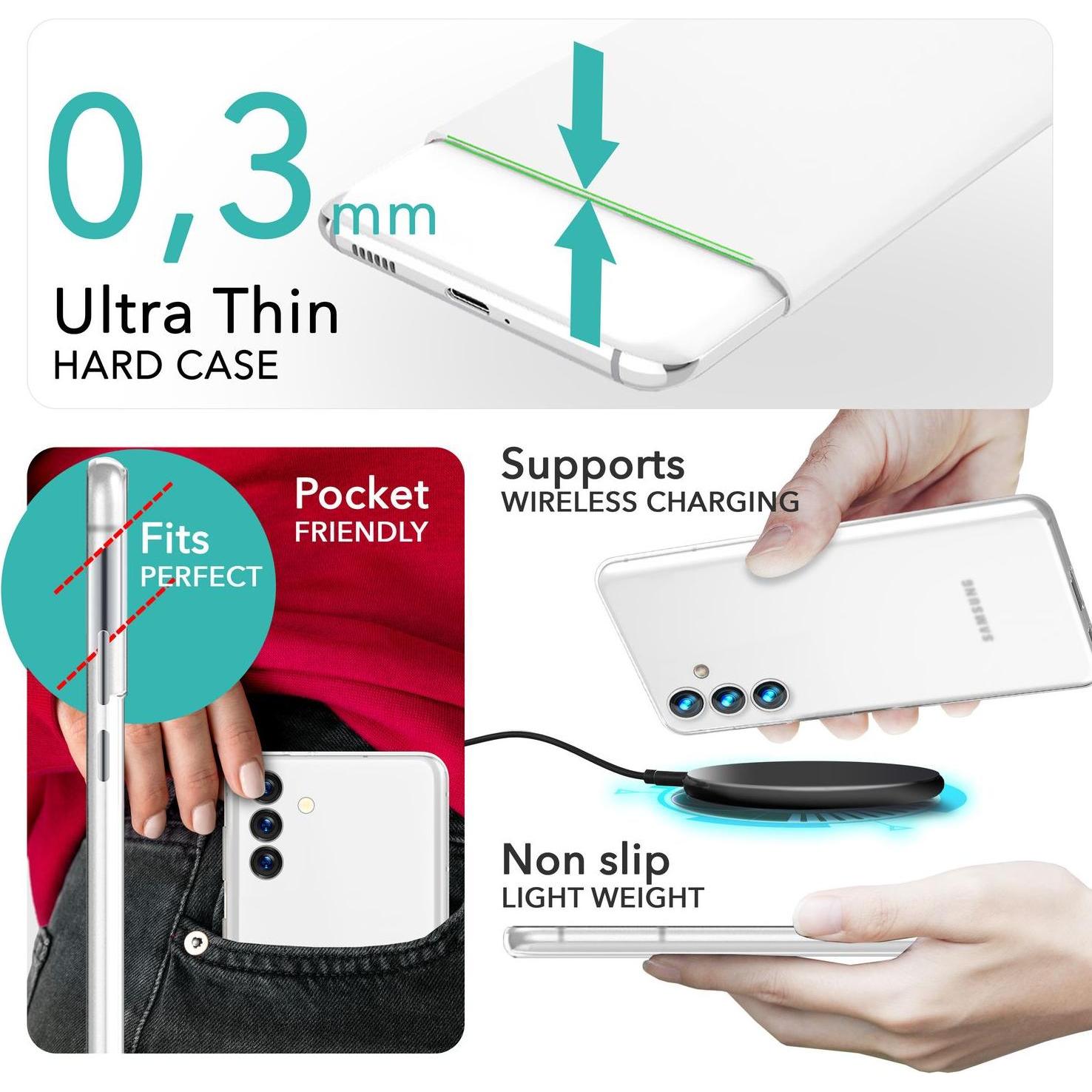 Thumbnail - Nalia Extrem Dünnes 0,3mm Mattes Hardcase (Samsung Galaxy S24+), Smartphone Hülle, Weiss
