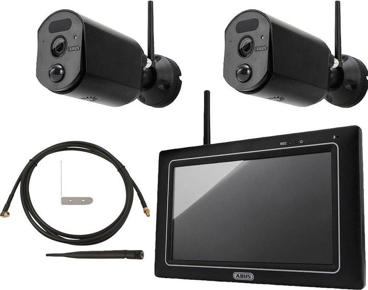 Abus PPDF17000 + PPDF17520 + TVAC17530 Funk-Überwachungskamera-Set 4-Kanal mit 2 Kameras 2304 x 1296 Pixe (2304 x 1296 Pixels)