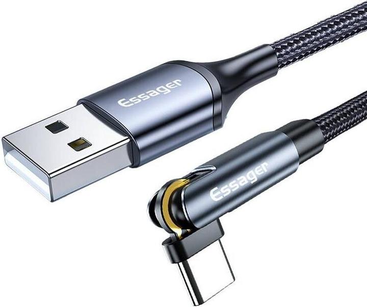 Actual product image Essager USB-A 3in1 cable,, EXCCXT-WX0G, USB-C/Lightning/Micro, 15W, 1m (grey) (1 m, 15 W)